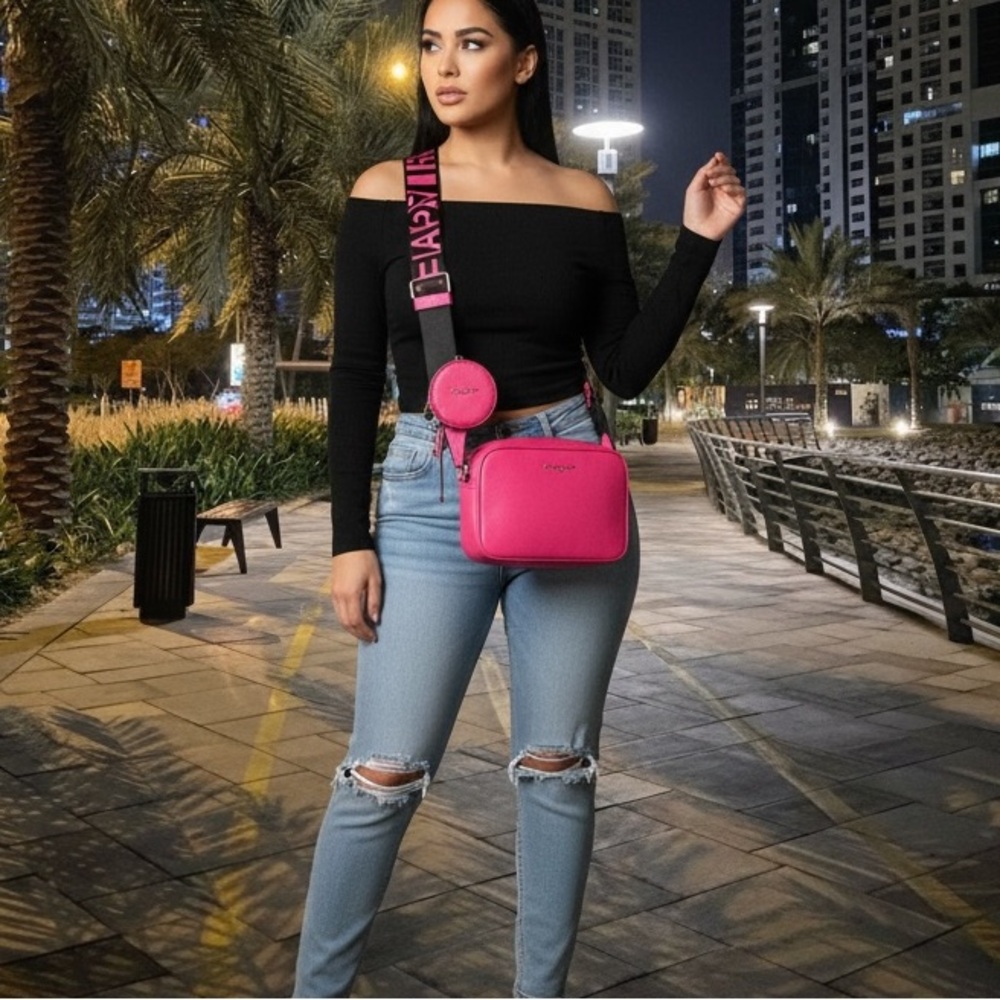 NWT Karl Lagerfeld Pink Crossbody Bag with matching coin purse